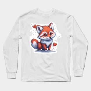 Minimal Cute Baby Fox Long Sleeve T-Shirt